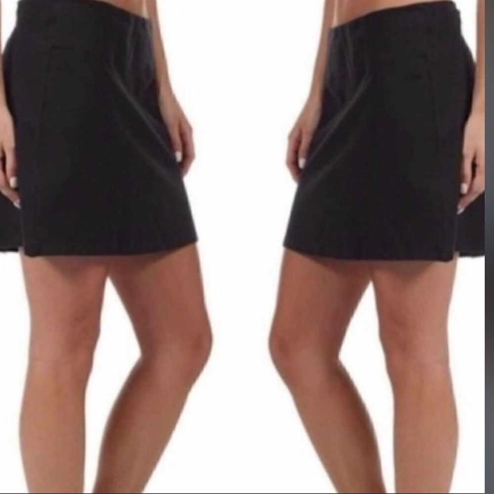 Patagonia Skort Women Black Active Hiking Golf Skirt 8